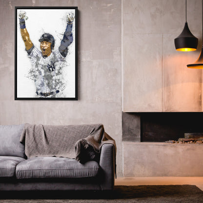 Derek Jeter Canvas Art – New York Yankees Wall Decor