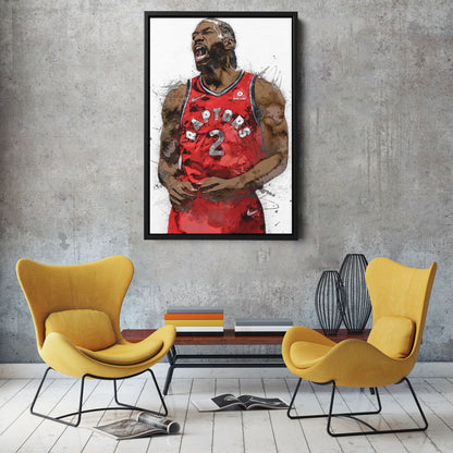 Kawhi Leonard Canvas Art – Toronto Raptors Wall Decor