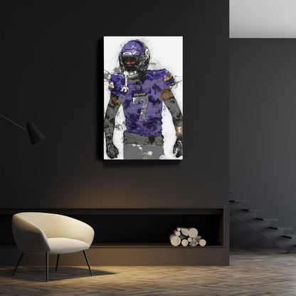 Byron Murphy Jr. Canvas Art – Minnesota Vikings Wall Decor