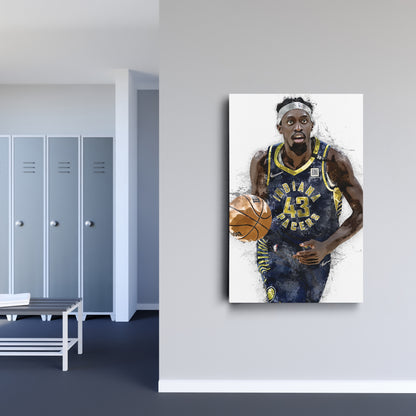 Pascal Siakam Canvas Art – Indiana Pacers Wall Decor