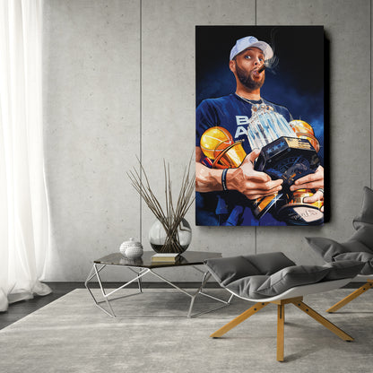 Stephen Curry Canvas – NBA Wall Art for Kids Decor