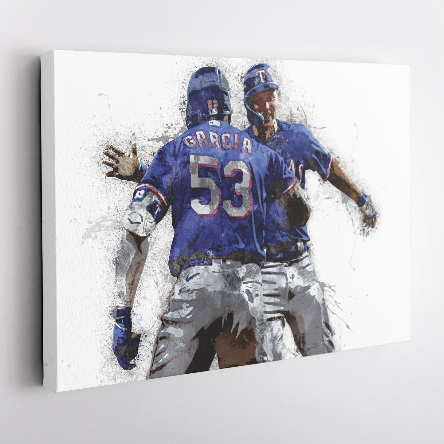 Adolis Garcia & Corey Seager Canvas Art – Texas Rangers Wall Decor
