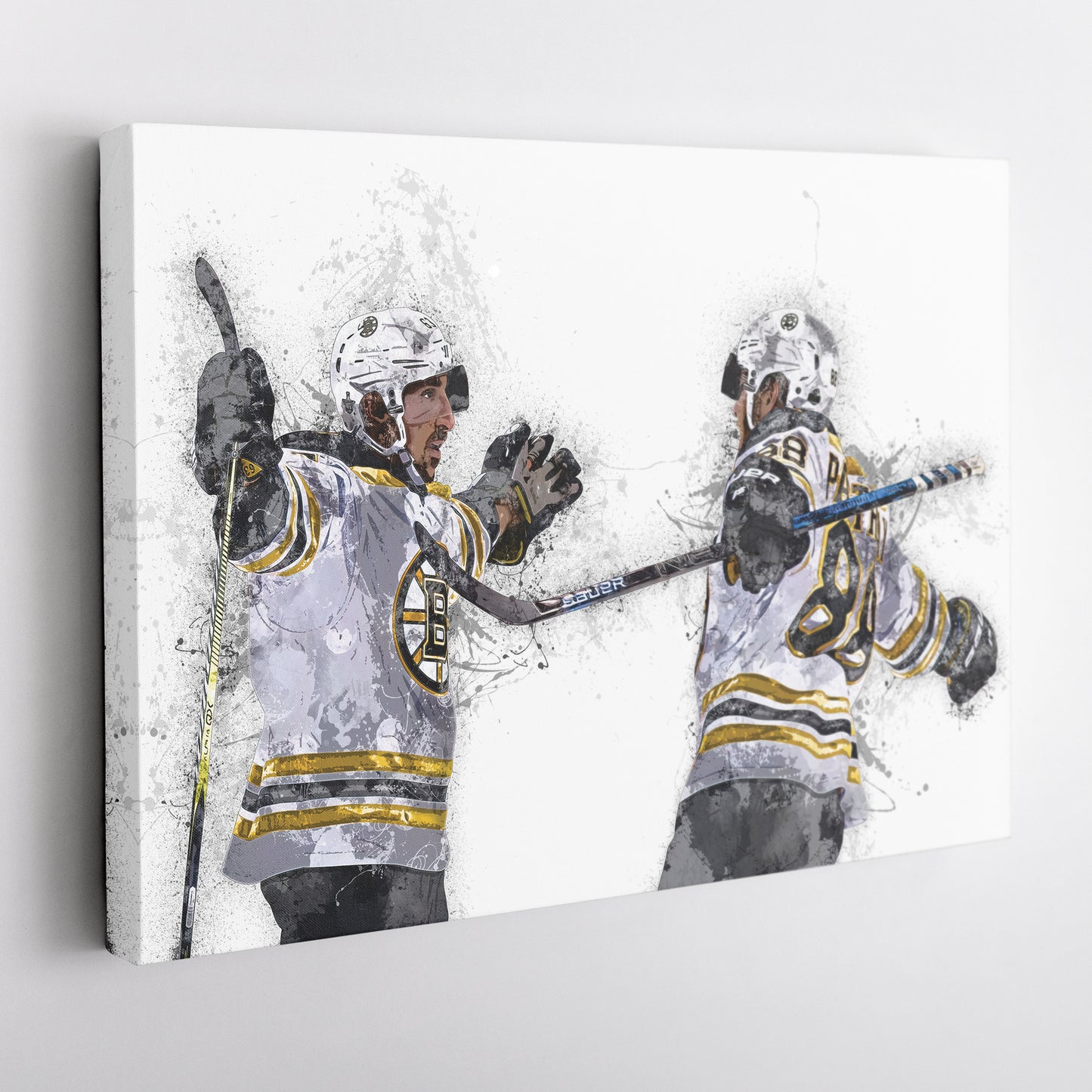 Brad Marchand & David Pastrnak Canvas Art – Boston Bruins Wall Decor