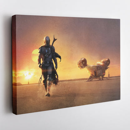The Mandalorian Movie Poster Canvas Art - Star Wars Home Decor