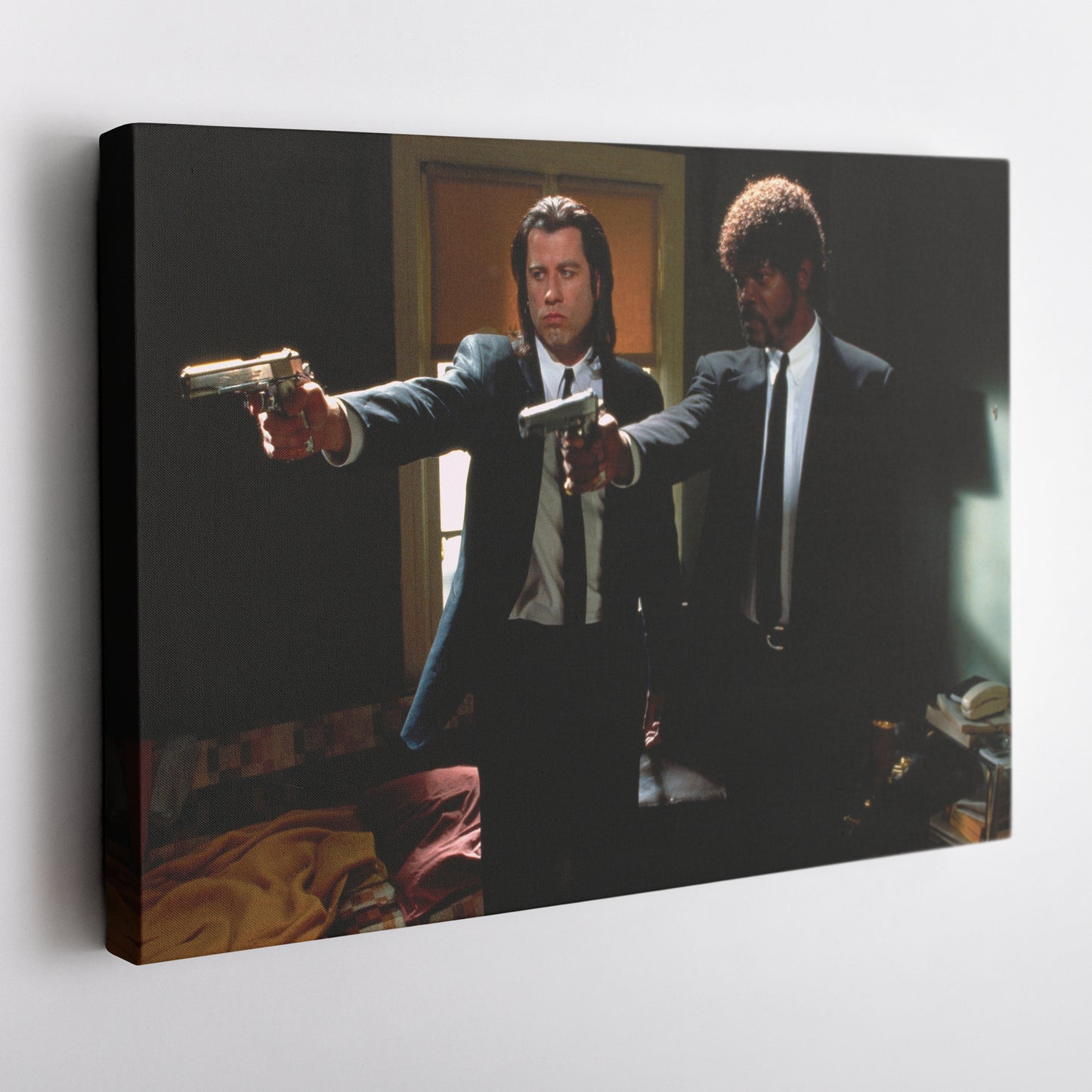 Pulp Fiction Canvas – Vincent & Jules Gangsta Movie Wall Art for Home Decor