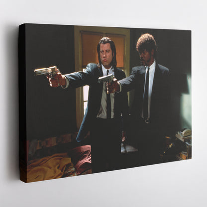 Pulp Fiction Canvas – Vincent & Jules Gangsta Movie Wall Art for Home Decor