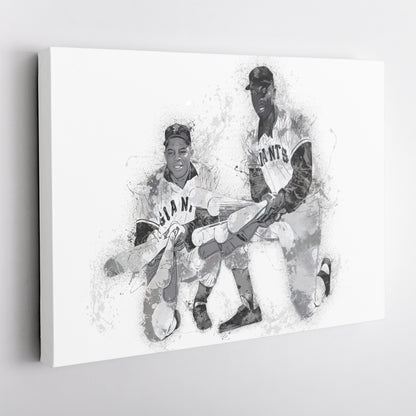 Willie Mays & Willie McCovey Canvas Art – San Francisco Giants Wall Decor