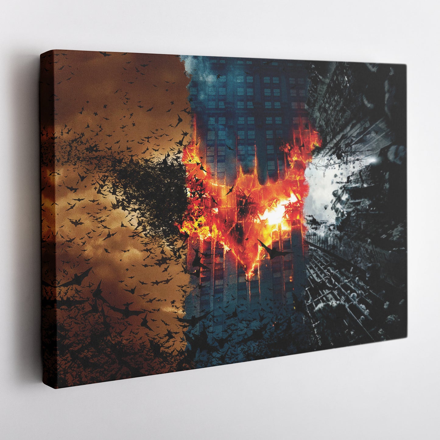 Batman Illustration Canvas Print – Joker Movie Wall Art for Superhero Home Decor