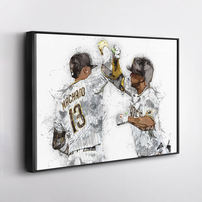 Manny Machado & Juan Soto Canvas Art – San Diego Padres Wall Decor