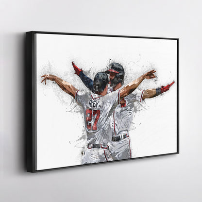 Austin Riley & Dansby Swanson Canvas Art – Atlanta Braves Wall Decor