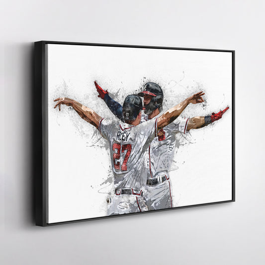 Austin Riley & Dansby Swanson Canvas Art – Atlanta Braves Wall Decor
