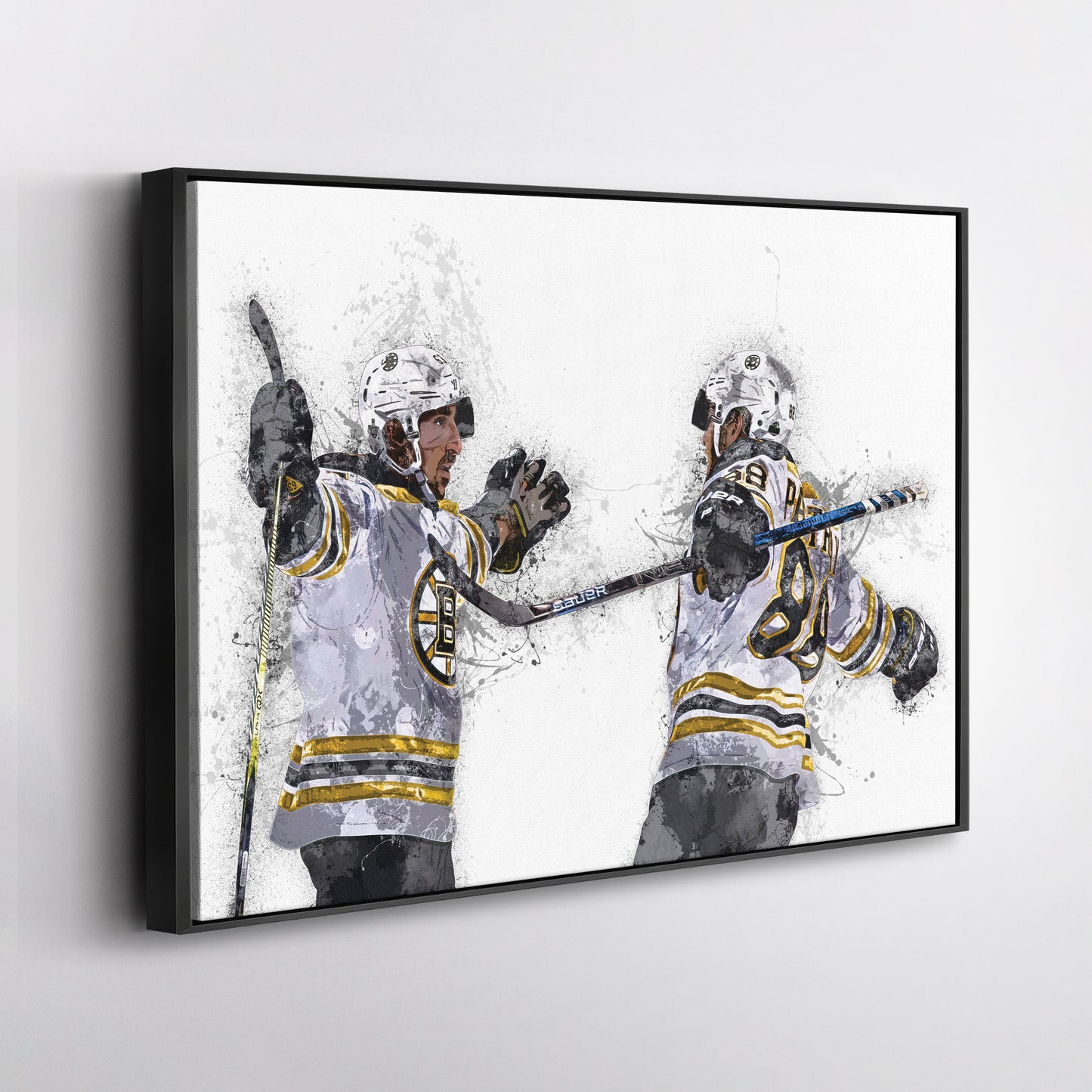 Brad Marchand & David Pastrnak Canvas Art – Boston Bruins Wall Decor