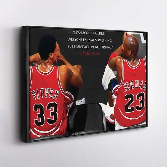 Michael Jordan & Scottie Pippen Poster – Chicago Bulls Canvas Wall Art Decor