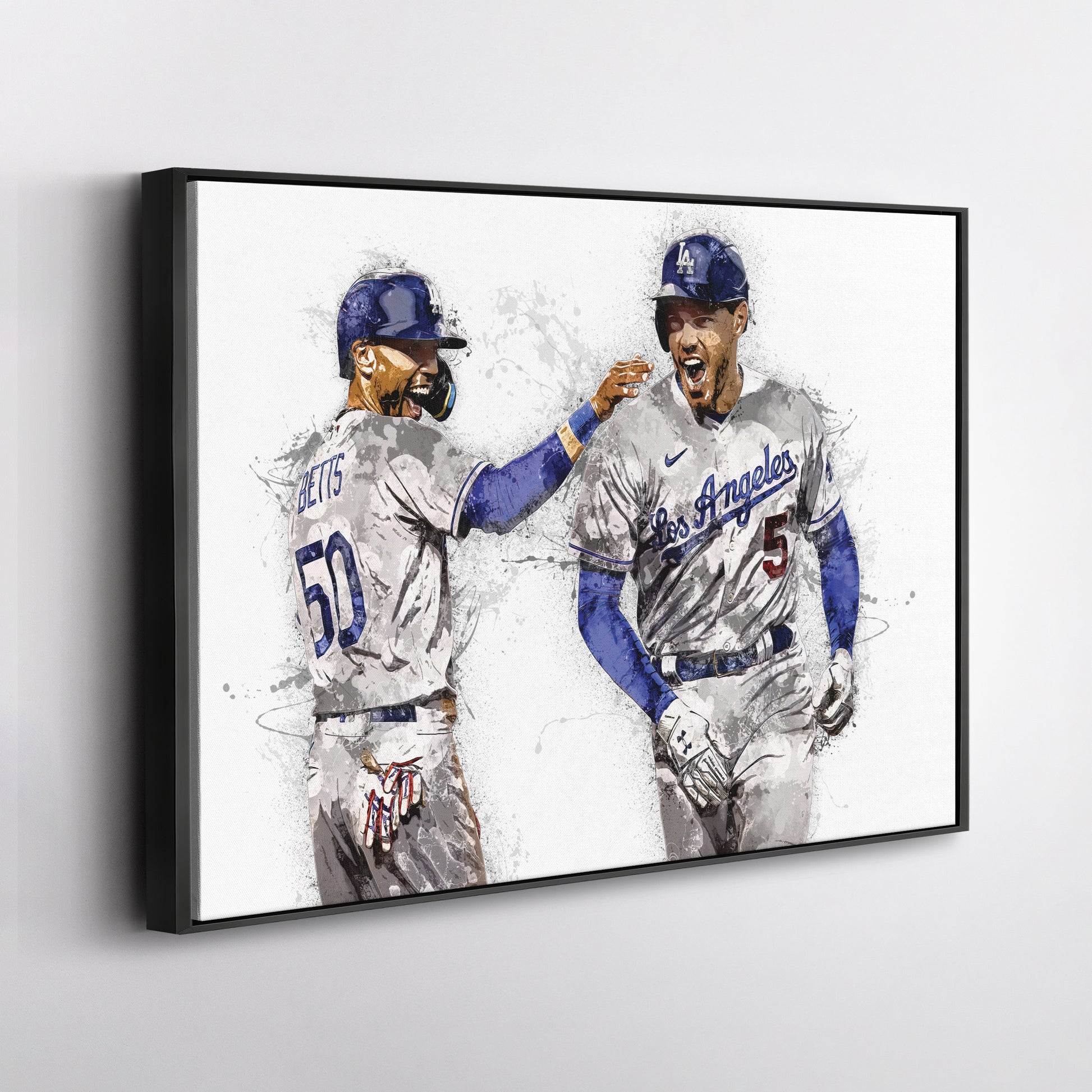 Freddie Freeman & Mookie Betts Canvas Art – Los Angeles Dodgers Wall Decor