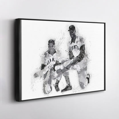 Willie Mays & Willie McCovey Canvas Art – San Francisco Giants Wall Decor