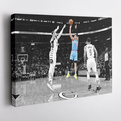 Tyler Herro Canvas Art – Clutch Shot Basketball Decor