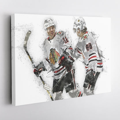Alex DeBrincat & Patrick Kane Canvas Art – Detroit Red Wings Wall Decor