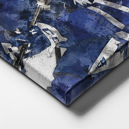 Auston Matthews Canvas Art – Toronto Maple Leafs Wall Decor