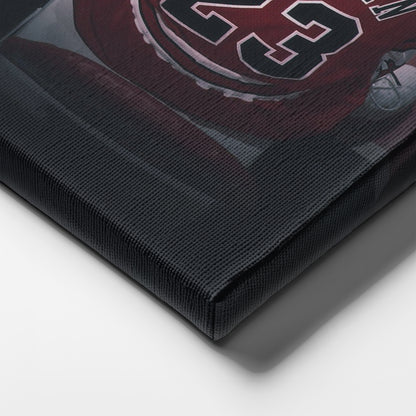 Michael Jordan & LeBron James Canvas – Lakers vs Bulls Wall Art