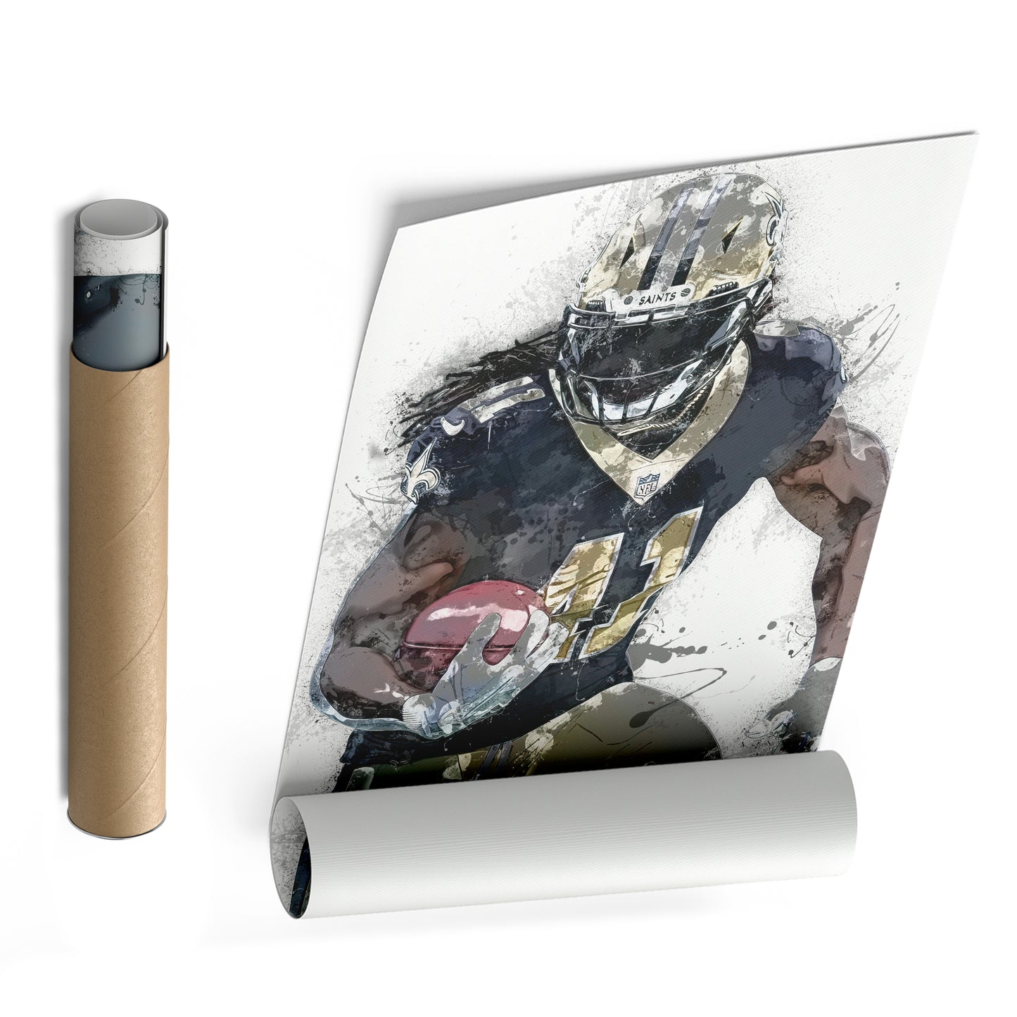 Alvin Kamara Canvas Art – New Orleans Saints Wall Decor