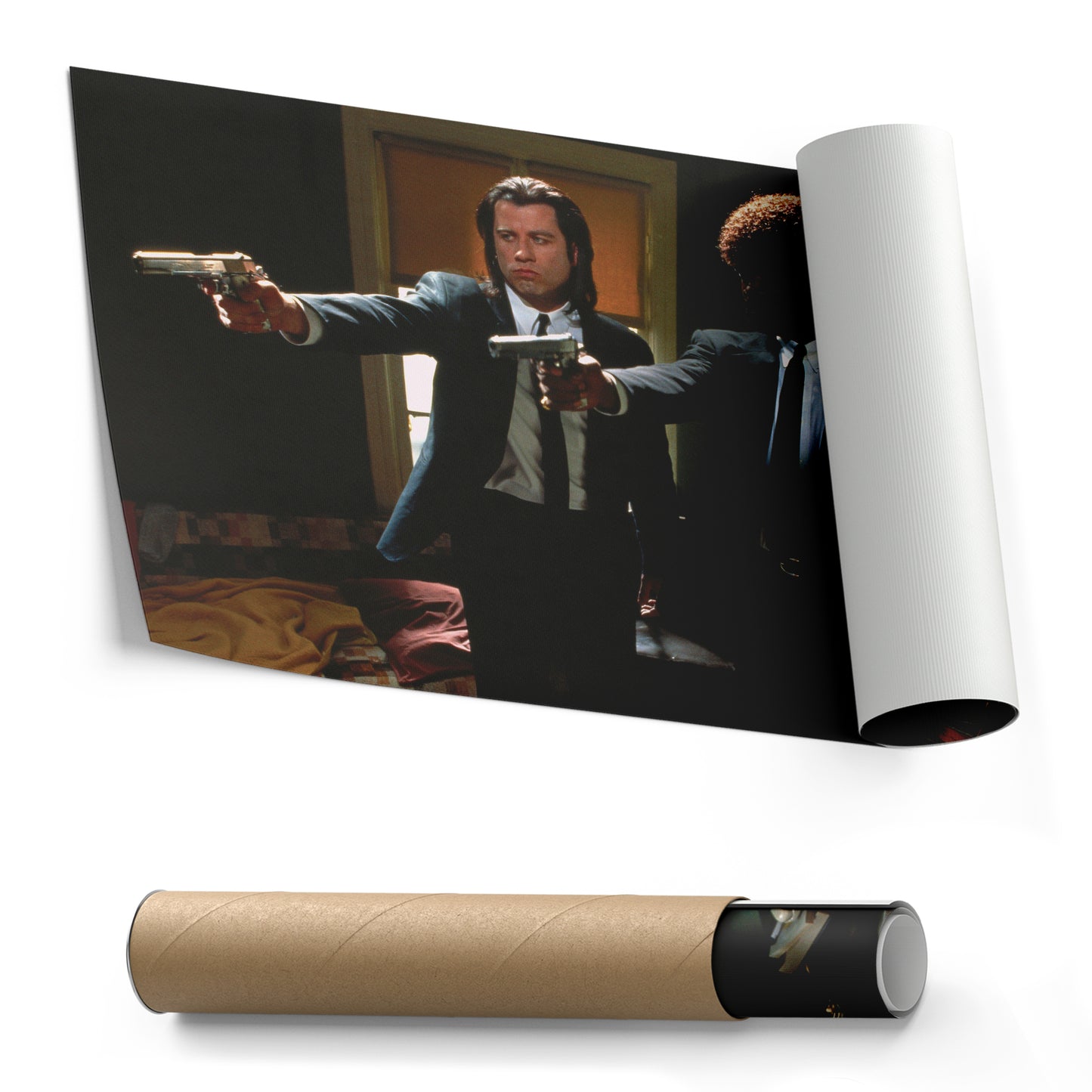 Pulp Fiction Canvas – Vincent & Jules Gangsta Movie Wall Art for Home Decor