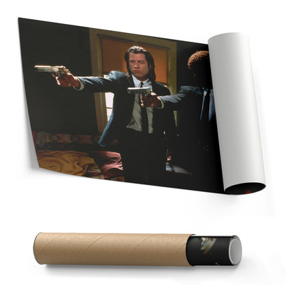 Pulp Fiction Canvas – Vincent & Jules Gangsta Movie Wall Art for Home Decor