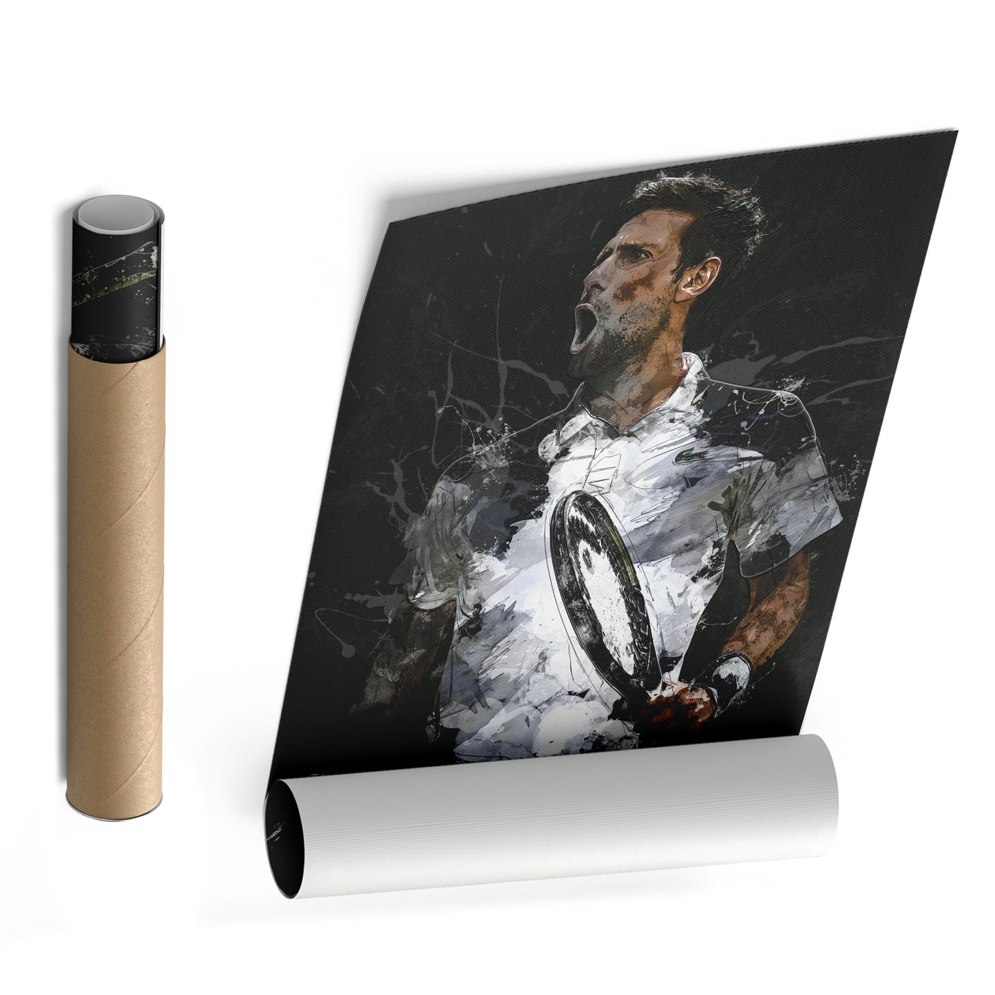 Novak Djokovic Canvas Print – Iconic Tennis Wall Art for Man Cave or Home