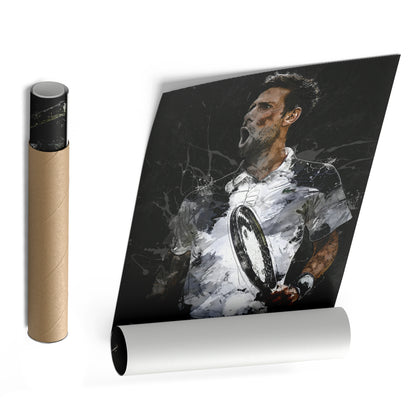 Novak Djokovic Canvas Print – Iconic Tennis Wall Art for Man Cave or Home