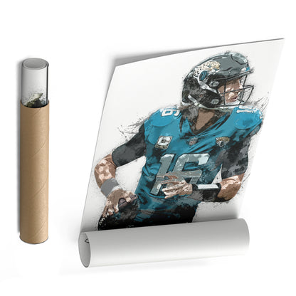 Trevor Lawrence Canvas Art – Jacksonville Jaguars Wall Decor