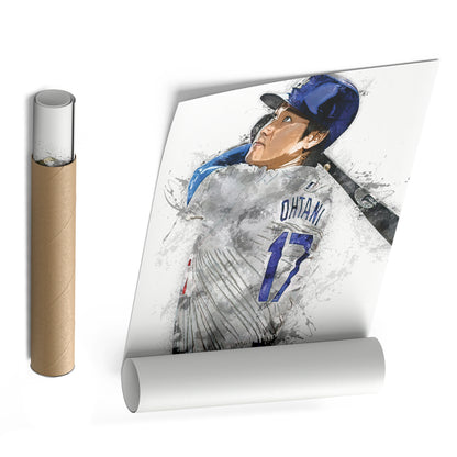 Shohei Ohtani Canvas Art – Los Angeles Dodgers Wall Decor