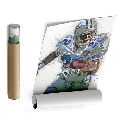 Emmitt Smith Canvas Art – Dallas Cowboys Wall Decor