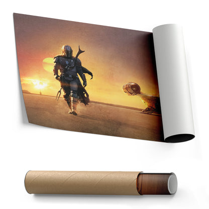 The Mandalorian Movie Poster Canvas Art - Star Wars Home Decor