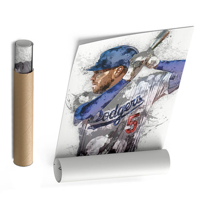 Freddie Freeman Canvas Art – Los Angeles Dodgers Wall Decor