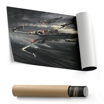 Star Wars Episode The Force Awakens X-Wing Canvas Art - Movie Decor