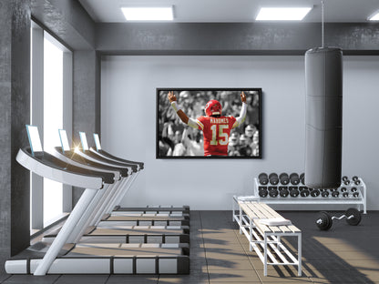 Patrick Mahomes Touchdown Celebration Poster Kansas City Chiefs Football Hand Made Posters Canvas Print Wall Art Home Decor