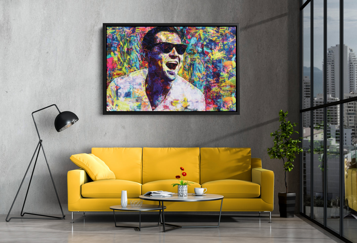 The Wolf of Wall Street 'laughing at life' Poster Leonardo Di Caprio Movie Painting Hand Made Posters Canvas Print Wall Art Home Decor