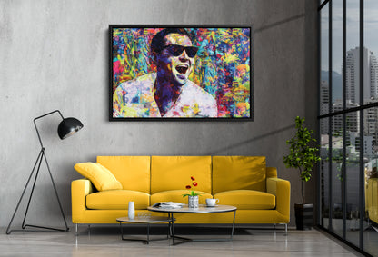 The Wolf of Wall Street 'laughing at life' Poster Leonardo Di Caprio Movie Painting Hand Made Posters Canvas Print Wall Art Home Decor