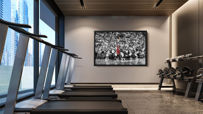 Michael Jordan The Last Shot Poster Chicago Bulls Basketball Hand Made Posters Canvas Print Wall Art Home Decor