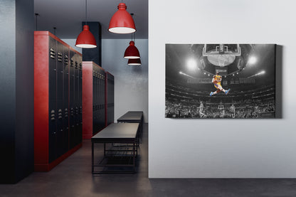 LeBron James Slam Dunk Poster Los Angeles Lakers Basketball Hand Made Posters Canvas Print Wall Art Home Decor