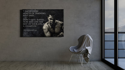 Muhammad Ali Poster Boxing Quote Hand Made Posters Canvas Print Wall Art Home Decor
