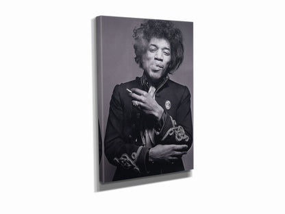 Jimi Hendrix Poster Guitarist Singer Smoking Hand Made Posters Canvas Print Wall Art Home Decor