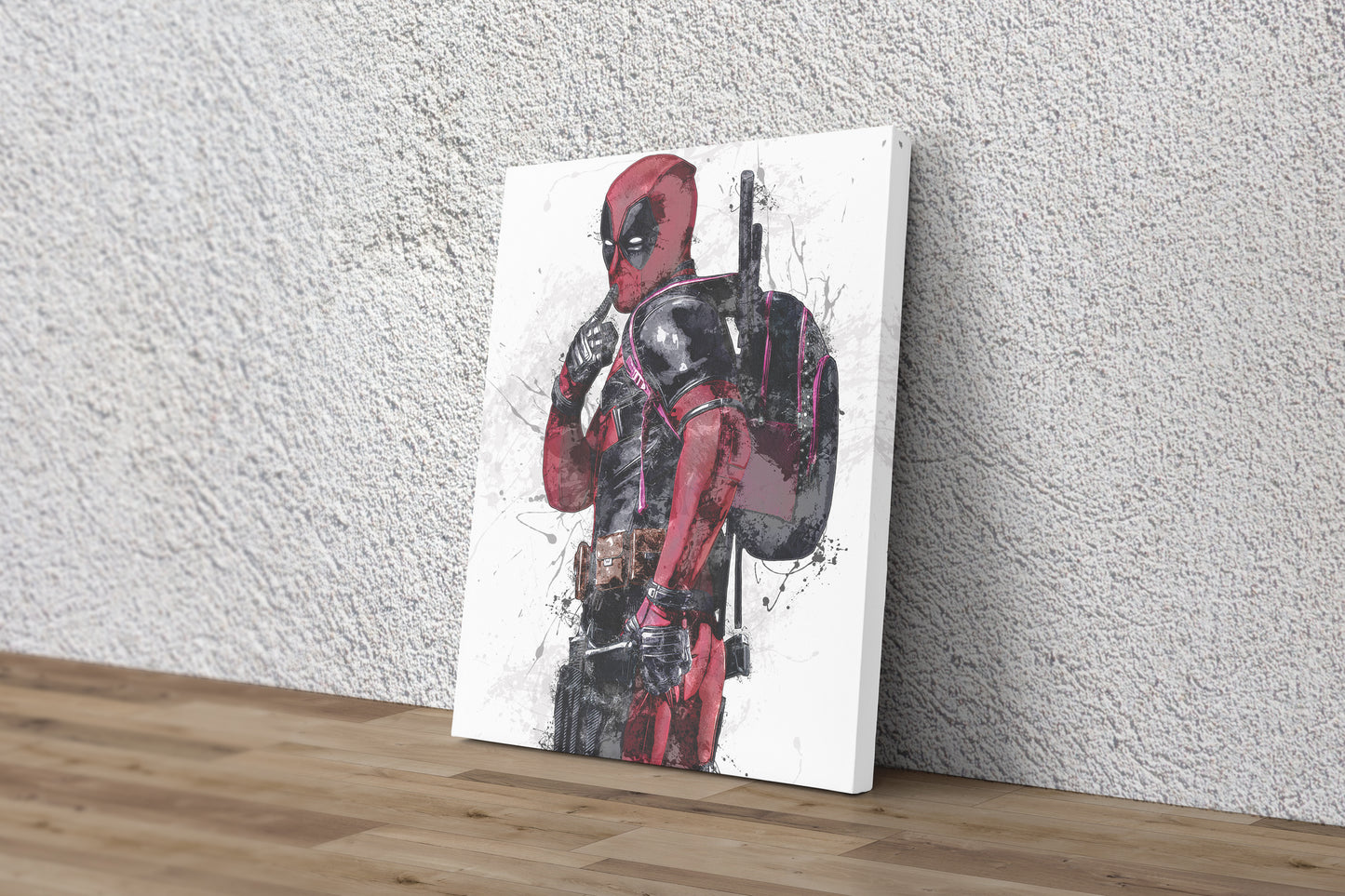 Deadpool Poster Marvel Comics Painting Hand Made Posters Canvas Print Kids Wall Art Man Cave Gift Home Decor