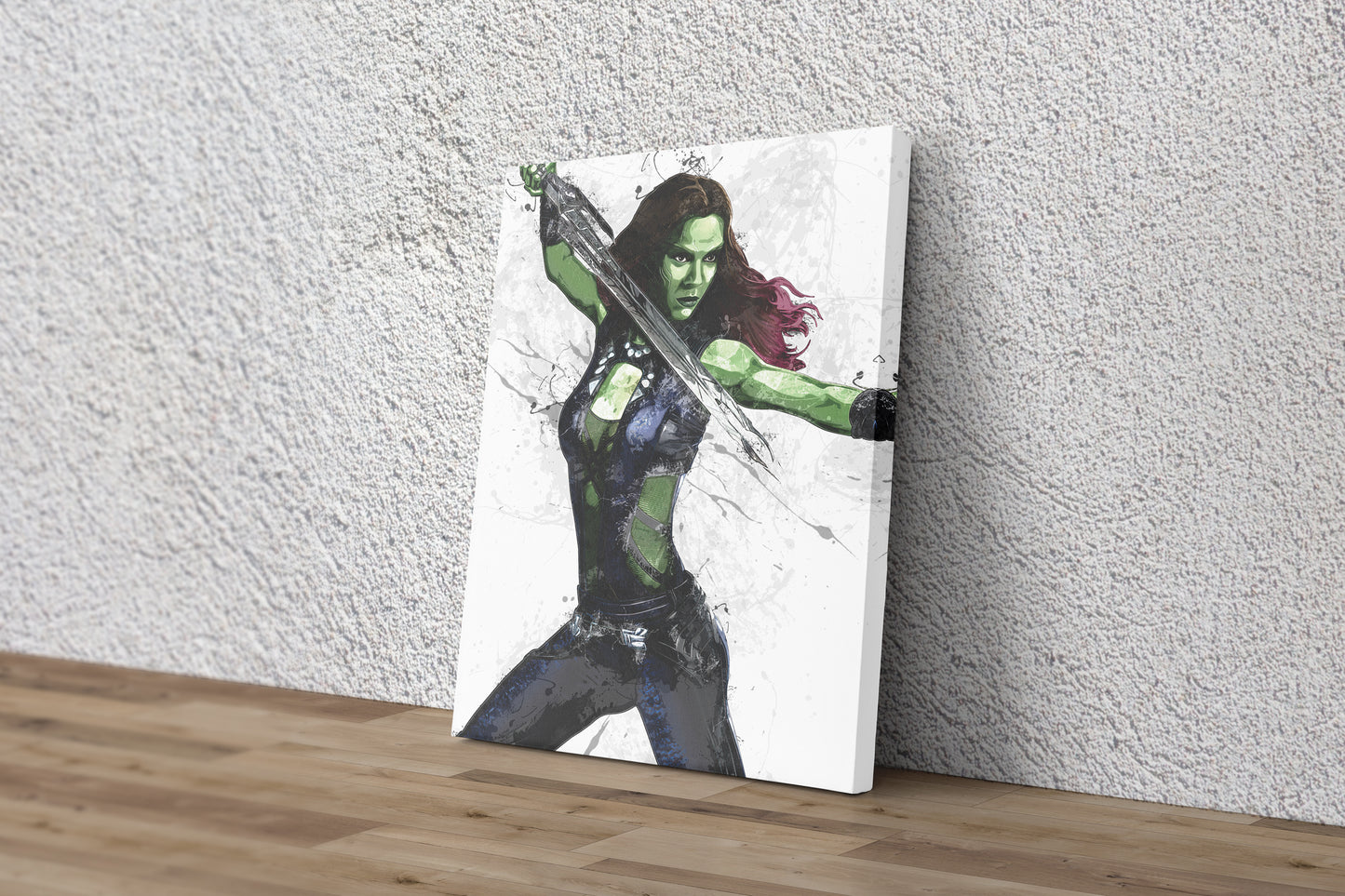 Gamora Poster Marvel Superhero Comics Guardians of the Galaxy Painting Hand Made Posters Canvas Print Kids Wall Art Man Cave Gift Home Decor