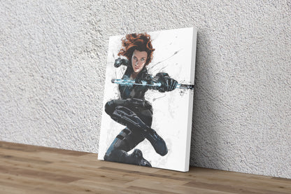 Black Widow Poster Marvel Superhero Comics Painting Hand Made Posters Canvas Print Kids Wall Art Man Cave Gift Home Decor