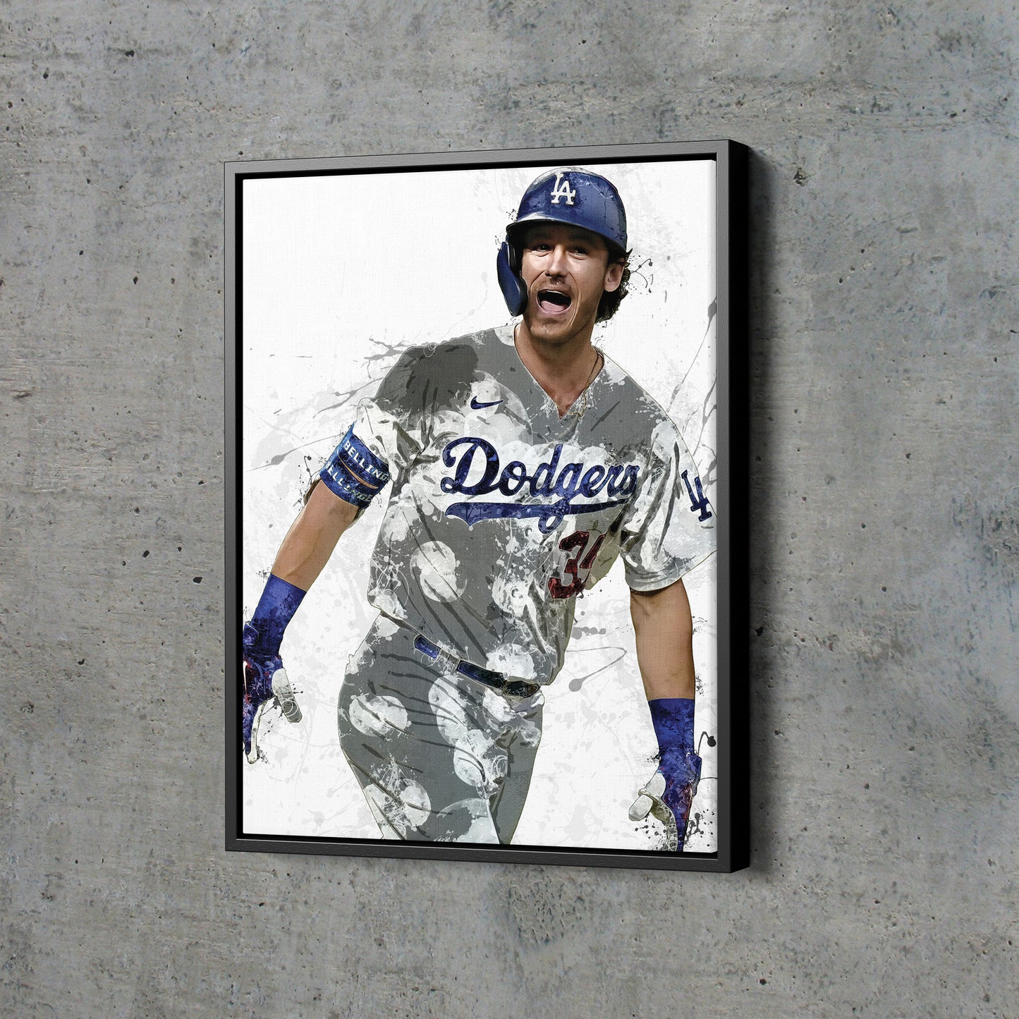 Cody Bellinger Poster Los Angeles Dodgers Championship Baseball Hand Made Posters Canvas Print Wall Art Man Cave Gift Home Kids Decor