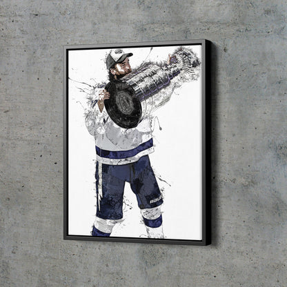 Victor Hedman Poster Stanley Cup Tampa Bay Lightning Ice hockey Hand Made Posters Canvas Print Kids Wall Art Man Cave Gift Home Decor
