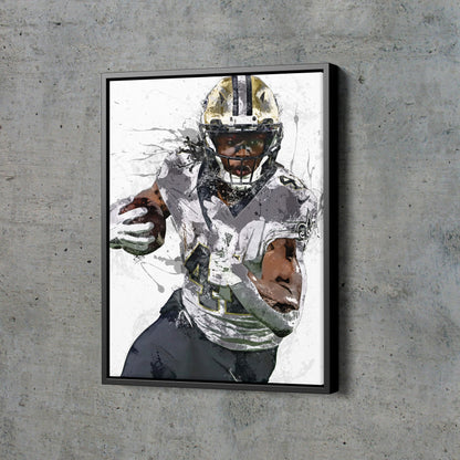 Alvin Kamara Poster New Orleans Saints Football Painting Hand Made Posters Canvas Print Kids Wall Art Home Man Cave Gift Decor