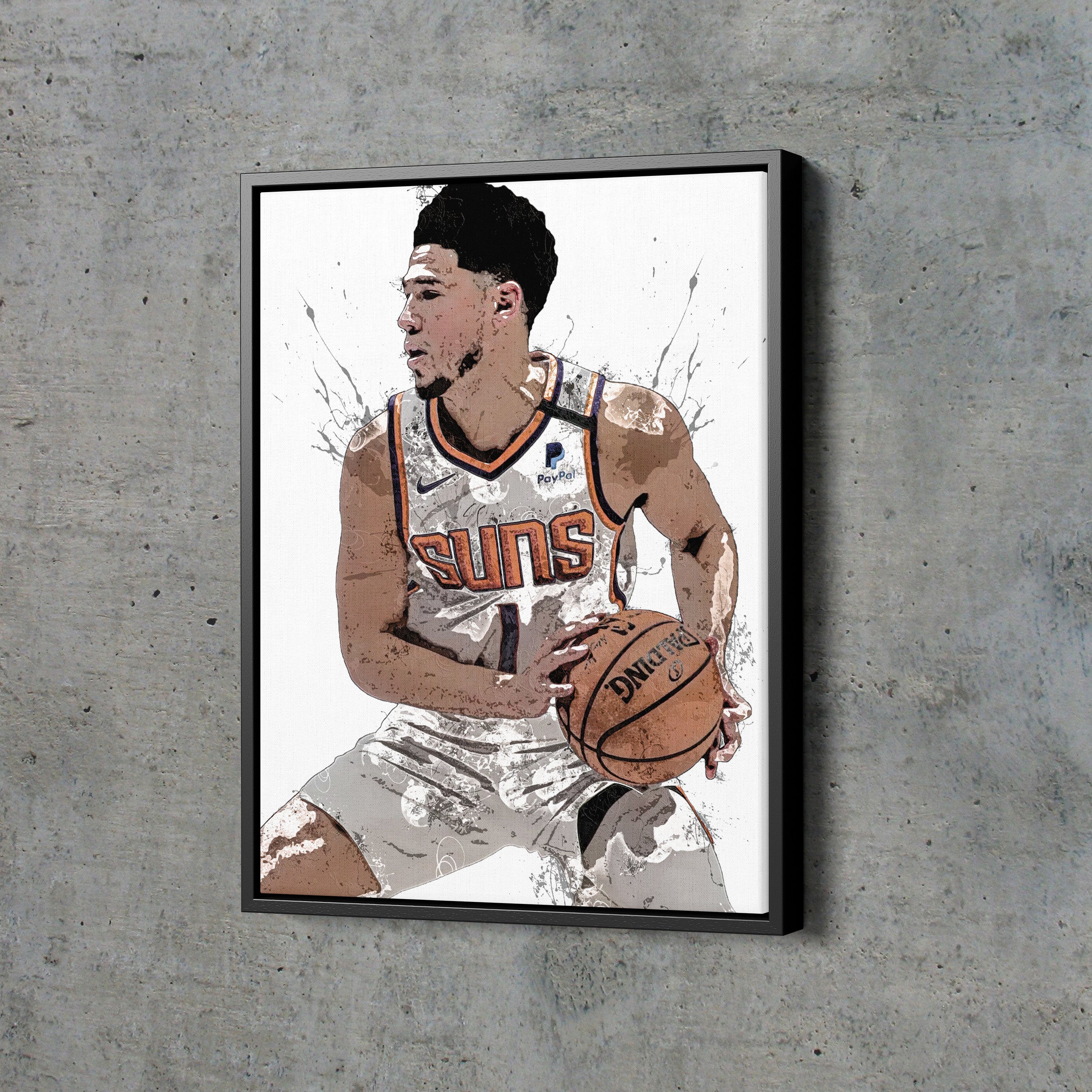  Devin Booker Poster Phoenix Suns Poster Canvas Boys Bedroom  Wall Art Decor (12x18,Framed): Posters & Prints