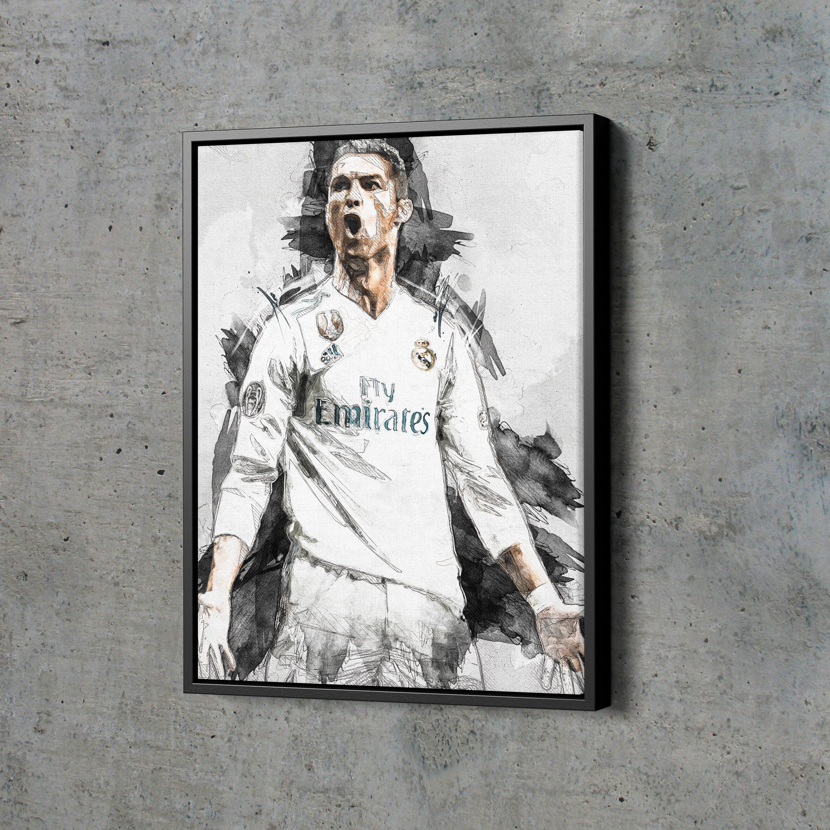 Real Madrid - Framed Soccer Poster (The Star Players) (Size: 24 X