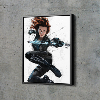 Black Widow Poster Marvel Superhero Comics Painting Hand Made Posters Canvas Print Kids Wall Art Man Cave Gift Home Decor